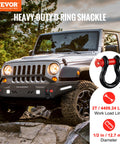 Half Inch D Ring Shackle 4 Pack Alloy Steel 17637 Lbs Break Strength Eight Ton With Five Eighths Screw Pin for Jeep