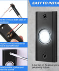 Lighted Metal Door Bell Push Button For Home And Garage Vintage Style LED Door Bell Button Wall Mounted Door Bell Switch
