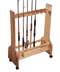 Double Sided Fishing Rod Holder That Stores Up To 16 Rods For Saltwater And Freshwater Gear Perfect Garage Organization And Room Storage