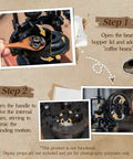 Step-by-step guide for Vintage Hand Crank Coffee Grinder Building Blocks Set With Moving Gears And Hidden Mini Coffee Shop Scene.