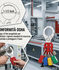 8 Pack Lockout Tagout Hasp Kit With 1.5 Inch Extended Jaw Tamper Proof LOTO Hasps Stainless Steel Impact Resistant Safety Hasps