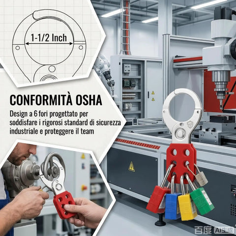 8 Pack Lockout Tagout Hasp Kit With 1.5 Inch Extended Jaw Tamper Proof LOTO Hasps Stainless Steel Impact Resistant Safety Hasps