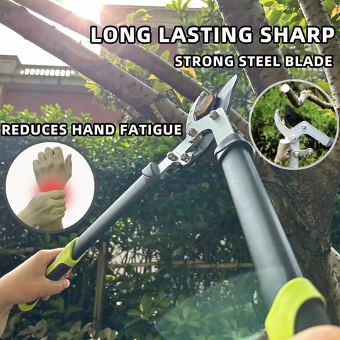 Three Piece Yard Tools Set With Loppers Hedge Clippers And Pruners For Easy No Fuss Tree Trimming 19 Inch Loppers cutting branch