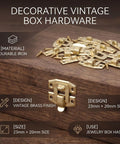 Bulk 100 Set Iron Toggle Hasp Latches With Screws For Jewelry Boxes Wood Cabinets And Storage Projects Yellow Heavy Duty Hardware Upgrade on wooden box.