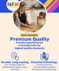 Wood Craft Iron On Transfer Paper For DIY Projects Five Sheets Eight And A Half By Eleven Inches Long Lasting Durable