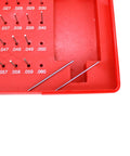 Pin Gage Set For Pros 50 Piece Steel Gauge Kit For Carpentry And Home Improvement 0.011 To 0.060 Inches Heat Treated Bearing Steel Precision Tolerances Comes With Durable Storage Case, red case with 0.026 to 0.060 inch pins