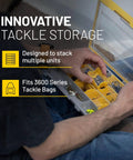 Angler using Edge 3600 Terminal Tackle Storage Box With Rust Resistant Dri Loc Waterproof Seal Gray And Yellow Organizer