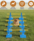 Dog Agility Hurdle Cone Set For Backyard Training With 4 Adjustable Height Levels And Crossbar Rehab Friendly Obstacle Course Kit