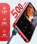 Close-up of 64GB MP3 Player With Bluetooth And Built In Speaker M3 2.4 Inch, showing screen and charging capabilities.