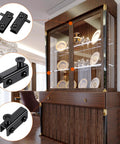 Adjustable Glass Door Pivot Hinge Clamp Kit For 3-6mm Cabinet Glass Doors No Drilling Easy Install Replacement Hinges