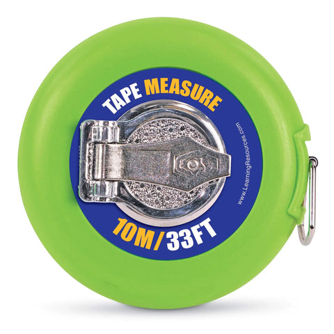 Hands On Wind Up Tape Measures For Kids Ten Meters And Thirty Three Feet Easy To Use Tactile Early Math Practice for measuring distance