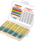 Chanzon 300pc 1/4W metal-film resistor kit in clear case with through-hole resistors, front view