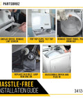 Step-by-step guide for installing 341241 Dryer Drive Belt Replacement For Whirlpool Dryers And Compatible Models Direct Replacement For 8066065 AP2946843 W10127457