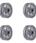 heavy duty cast iron V-groove casters set of 4 in silver for carts