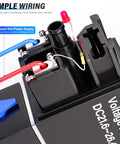 Close-up of wiring details on Two Position Five Way Solenoid Valve Junction Box Pilot Operated Pneumatic Electric Control With AC 110V.