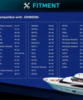 Compatibility chart for Premium Marine Starter Replacement For 80HP To 140HP Outboards Fits Evinrude E100 E110 E112 E115 E125 E135 E140 And Johnson models.