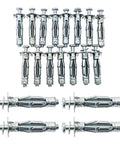 15 Pcs M4x32mm Heavy Duty Zinc Plated Steel Molly Bolt Hollow Drive Wall Anchors Screws For Drywall Plaster And Tile Ideal For Home And Professional Use Coated For Extra Holding Power In 3 To 12mm Panels