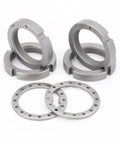 Locking Hub Spindle Nut Conversion Kit 32720 For Dana 44 And Dana 30 CJ Front Axles, Scout Front And More, silver nuts and washers