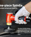 Workhorse 3 Inch Air Sander And Angle Grinder With Roll Lock Wheel Set in use for auto body repair showing one-piece spindle