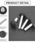 Top Tier M6 Thumb Screw Kit Packs 70 Heavy Duty Knurled Knobs showing four black knobs with steel threads on textured background.