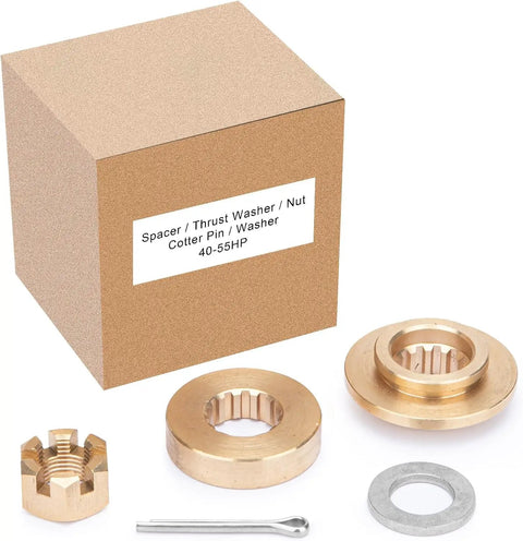 Beefed Up OEM Upgrade Propeller Installation Hardware Kit For Yamaha Outboard Engines 40-55HP With Thrust Washer Spacer Washer Nut And Cotter Pin Included Durable Marine Grade Hardware For Quick Installation And Long Lasting Performance