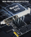 Four Port PCIe SATA Expansion Card With 6Gbps SATA 3.0 Controllers, Includes Four Cables And Low Profile Bracket, Bootable Non RAID Desktop PC Disk Drive Controller, Easy Install And High Speed Storage Upgrade, Marvell 88SE9215 chip
