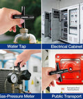 Heavy Duty 4 Way Water Key Set For Faucets And Meters From WORKPRO in use on water tap and other equipment.