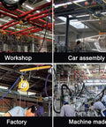 Solid As A Rock Retractable Spring Balancer Tool Hanger Bracket in workshop, car assembly, factory, and machine made settings.