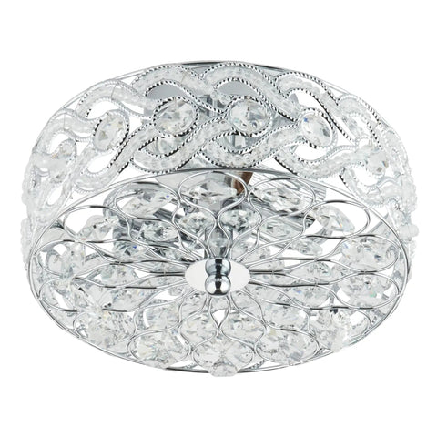 Dope Glam Ceiling Light Fixture Featuring Braided Nickel And Crystal Accents Semi Flush Mount For Living Room Hallway Or Entryway