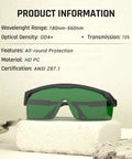 Kickass Heavy Duty Laser Safety Glasses With Strong OD4 Plus Shielding For Laser Engravers Cutters And Welders Featuring anti fog lenses on display.