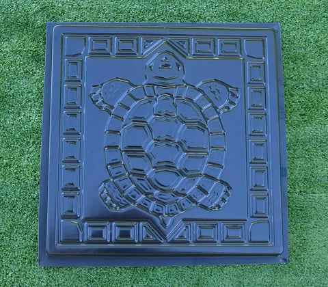 Turtle Stepping Stone Mold For Garden Pathways, Durable ABS Plastic Concrete Mold For DIY Cement Tiles, Reusable, 11.81x11.81 Inches
