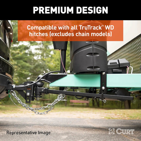 TruTrack Heavy Duty Adjustable Weight Distribution Hitch Bracket Kit 2 Pack For 6 Inch Trailer Frames on truck and trailer