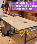 23 Inch Ultra Wide Adjustable Retractable Conveyor Belt 760 Lb Rock Solid Load Capacity Aluminum Alloy Turning Roller Smooth Operator Flex Design For No Sweat Warehouse Material Handling in use with 22 inch rollers.