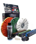 Ultra Shine Aluminum Wheel Polishing Kit With 10 Inch Buffs For A Deep Mirror Finish On Forged Wheels, Semi Trucks, Lifted Rigs