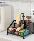 Space Saving Coffee Bar Organizer For Countertop With Tiered Shelves And Removable Top Shelf, K Cup Pod Storage Rack For Pods Sugar