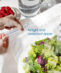 1000 Count 7x10 Inch Clear Reclosable Zip Bags With Airtight Seal, 2 Mil Poly Bags Made From Virgin LDPE For Total Water Resistance, Storage, Packaging, And Merch Protection; bag sealing lettuce