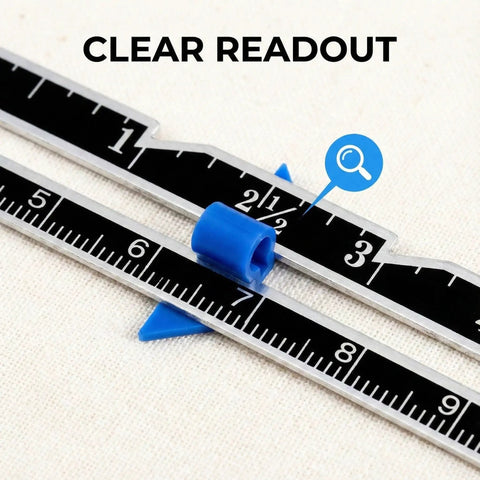 Three Pack Stainless Steel Sliding Gauge Sewing Ruler Pro Grade Handy Tool For Quilting Knitting And Crafting Projects Delivering Quick Precise Measurements And Seam Allowances. 153 mm sliding gauge with clear readout