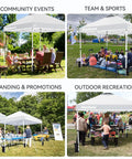 10 by 10 Foot Pop Up Canopy Tent With Sand Weight Bag Freestanding Sun Shelter For Picnic And Camping at various events