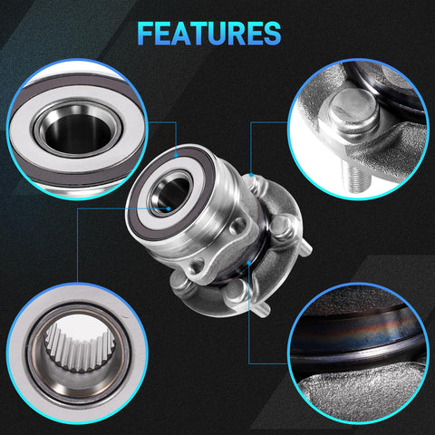 2 Pcs Rear Wheel Bearing And Hub Assembly For 5 Lug Vehicles That Is Your Go To Replacement, Driver And Passenger Sides