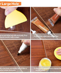 Steps for using Wood Furniture Repair Kit 28 Piece Set With Touch Up Markers And Fillers, Wood Putty, Beeswax on a wooden surface