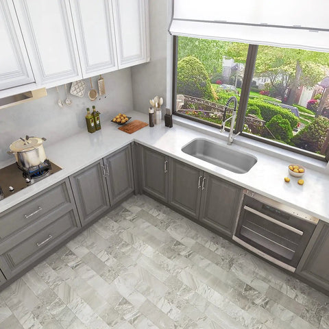 Undermount Single Bowl Kitchen Sink, 31 Inch By 18 Inch By 9 Inch, 18 Gauge 304 Stainless Steel With Satin Finish in a modern kitchen