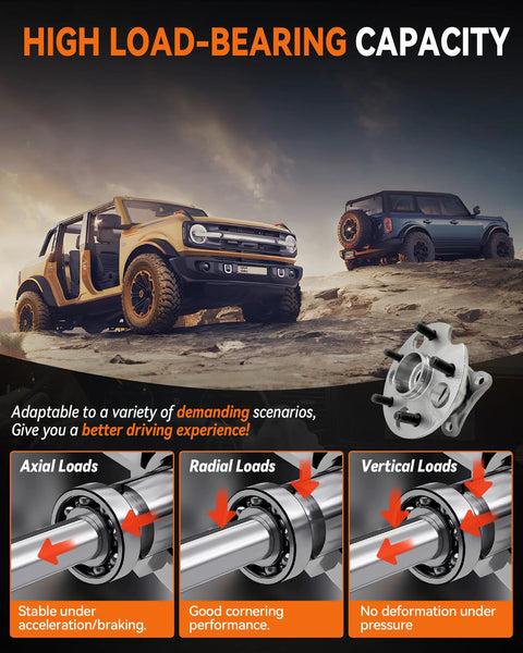 Off-road vehicles on rugged terrain with Rear Wheel Bearing Hub Assembly 2 Pack For Toyota Highlander 2004 To 2013 description.