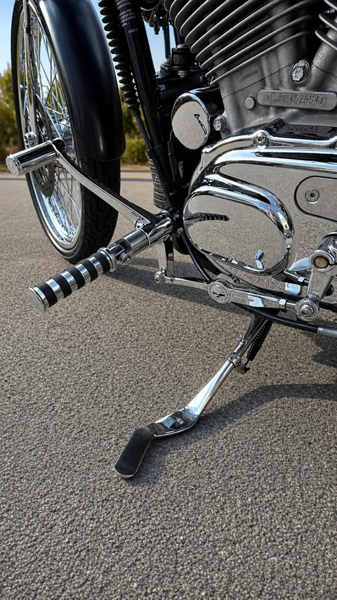 Chrome Skull Gear Shift Linkage For Harley Davidson Softail Road King 1994 2015 And Trike, smooth-shift chrome linkage on Harley engine