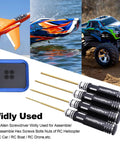 Titanium Hex Screwdriver Set With 1.5mm 2.0mm 2.5mm 3.0mm Bits, 4-Way RC Wrench, Screw Tray, End Cap Handle, Pro Grade Allen Keys