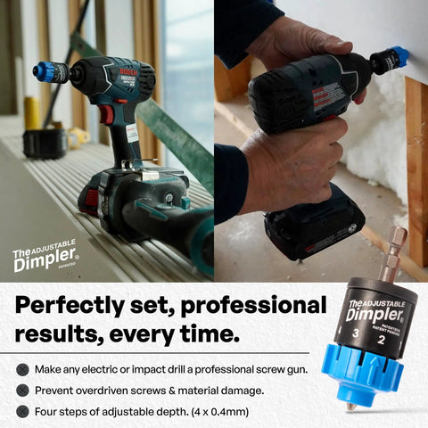 Adjustable Drywall Bit And Screw Gun Attachment Turns Any Drill Into A Drywall Screw Gun Or Deck Screwdriver With Magnetic Holder.