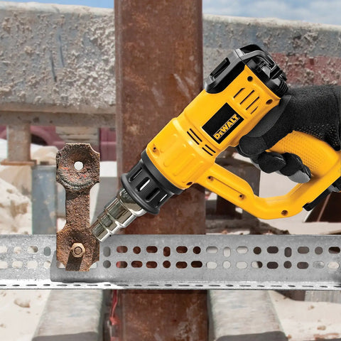 Pro Grade Heat Gun With LCD Readout And 50 Degree Increments Temperature Control used on rusted metal surface outdoors