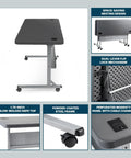 Pro Grade Nesting Flip Top Training Table With Blow Molded 1.75 Inch Thick Surface, Steel Frame, 24x60 Inch Charcoal Top