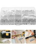 Stainless Steel Cone Point Set Screws 400 Piece Set Beefy Pro Grade With Wrenches in plastic case for versatile repairs