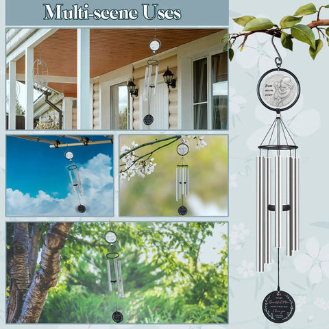 Ultimate 36 Inch Outdoor Wind Chimes Gift For Mom From Kids And Grandkids, The Perfect Birthday Or Mother's Day Present For Moms Of All Ages, Melodic Aluminum Chimes For Yard Or Garden, Create Calm Ambient Sound, multiple views.