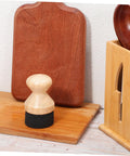 Straight Up Premium Wax Applicator For Cutting Boards Durable Bristle Brush For Mineral Oil Wood Polish Compact Kitchen Tool That Really Delivers The Goods You Need on a wooden cutting board.